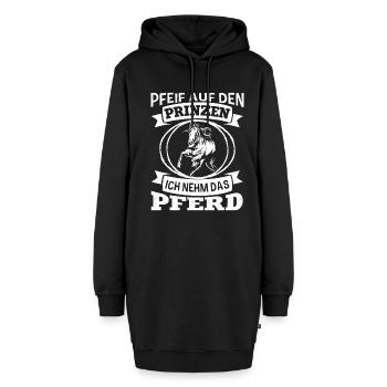Pferde Reiten Reitsport Geschenk Pferdesprüche - Hoodie-Kleid - Schwarz - Vorne - AI Model Female 172 light (172cm)