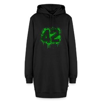 Saint-Étienne 42 bigdirt - Hoodie-Kleid - Schwarz - Vorne - AI Model Female 172 light (172cm)