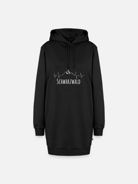 Schwarzwald Herz - Hoodie-Kleid - Schwarz