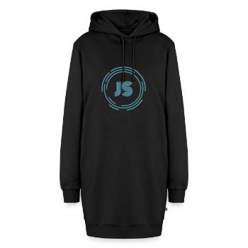 Java-Skript - Hoodie-Kleid - Schwarz - Vorne - AI Model Female 172 light (172cm)