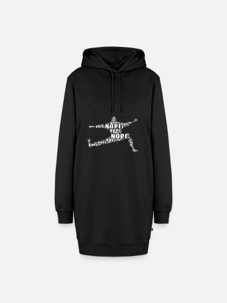 Torwart Nope Fußball Handball - Hoodie-Kleid - Schwarz
