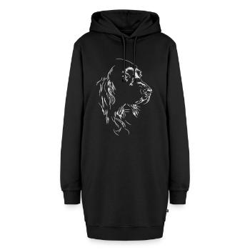 IRISH SETTER Hunde Hund Jagdhund Portrait Wilsigns - Hoodie-Kleid - Schwarz - Vorne - AI Model Female 172 light (172cm)