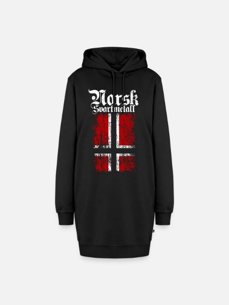 (Trve) Norwegian Black Metal - Norsk Svartmetall - Hoodie-Kleid - Schwarz