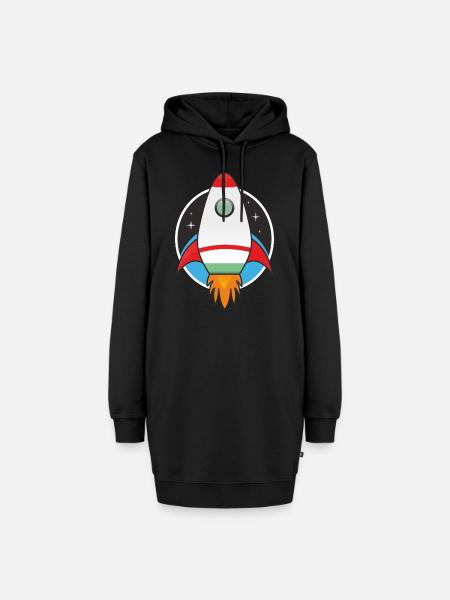 Rakete - Hoodie-Kleid - Schwarz