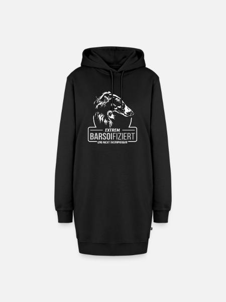 BARSOIFIZIERT Barsoi Hundespruch Hunde Wilsigns - Hoodie-Kleid - Schwarz