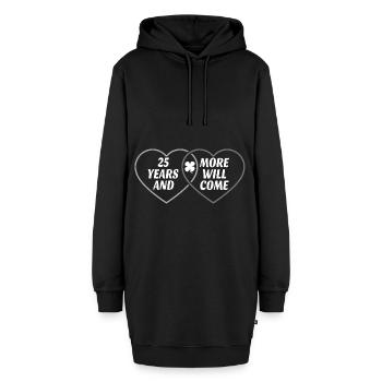 Silberhochzeit Jubiläum Ehepaar Geschenk Feier - Hoodie-Kleid - Schwarz - Vorne - AI Model Female 172 light (172cm)