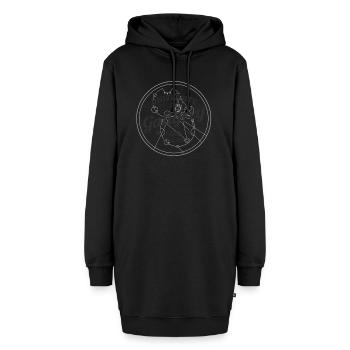 University of Gallifrey - Hoodie-Kleid - Schwarz - Vorne - AI Model Female 172 light (172cm)