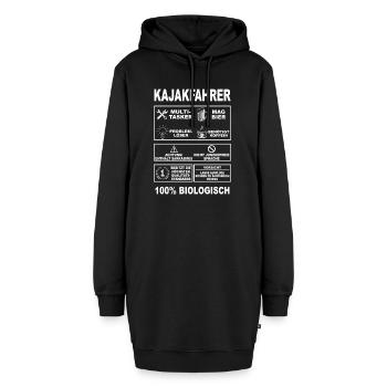 Kajak Wassersport Paddeln Kajakfahren Kajakfahrer - Hoodie-Kleid - Schwarz - Vorne - AI Model Female 172 light (172cm)