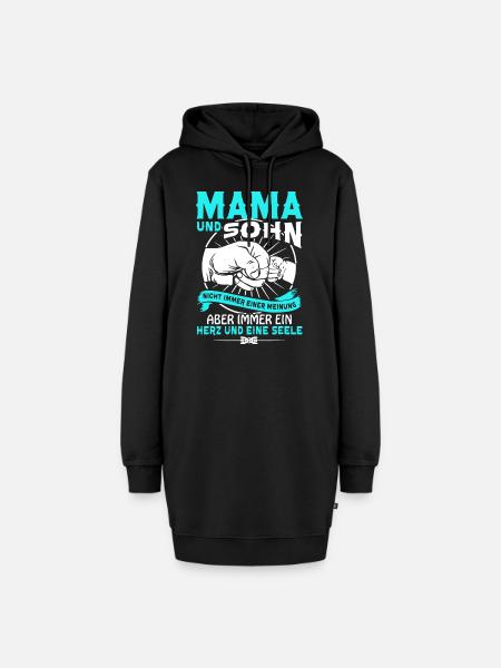 Stolz Mama Sohn Tochter Mom Mutter Geschenk Spruch - Hoodie-Kleid - Schwarz