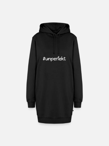 Unperfekt Glücklich Statement Geschenk - Hoodie-Kleid - Schwarz