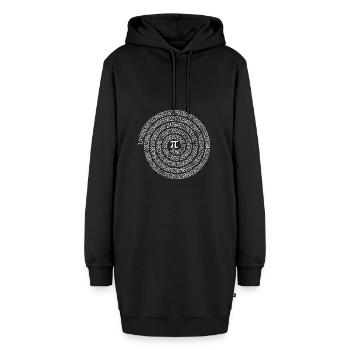 sPIrale (dunkel) - Hoodie-Kleid - Schwarz - Vorne - AI Model Female 172 light (172cm)