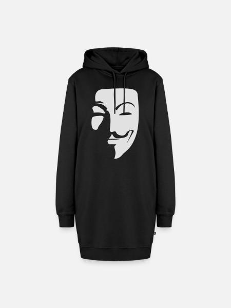 Guy Fawkes - Hoodie-Kleid - Schwarz