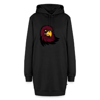 Eagle de - Hoodie-Kleid - Schwarz - Vorne - AI Model Female 172 light (172cm)
