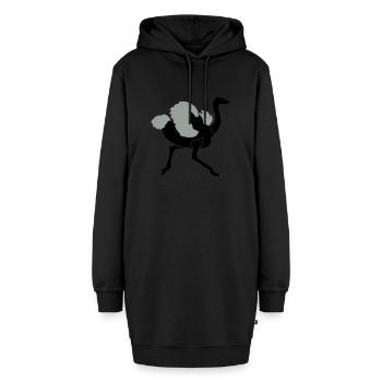 Strauss - Hoodie-Kleid - Schwarz - Vorne - AI Model Female 172 light (172cm)