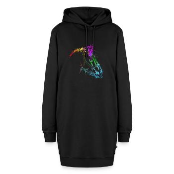 Pferdekopf Bunt Pferd Pferde - Hoodie-Kleid - Schwarz - Vorne - AI Model Female 172 light (172cm)