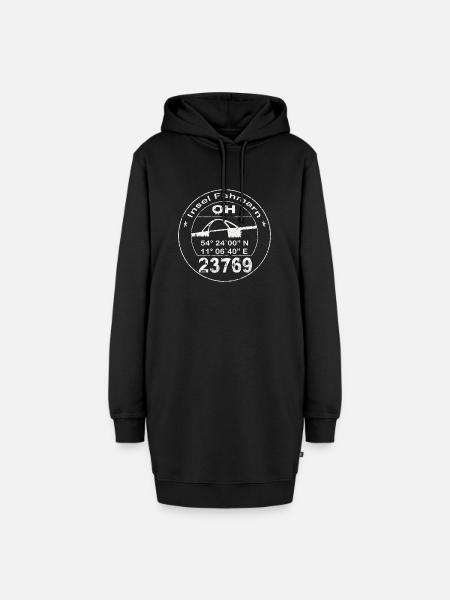 Fehmarn Stempel - Hoodie-Kleid - Schwarz
