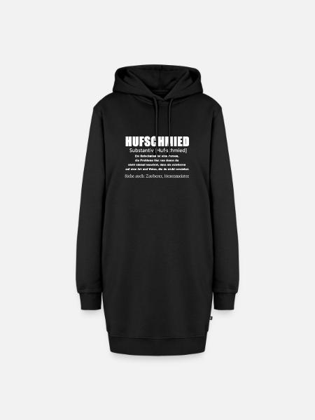 Hufschmied Definition Shirt - Hoodie-Kleid - Schwarz