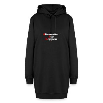 AFD - Hoodie-Kleid - Schwarz - Vorne - AI Model Female 172 light (172cm)