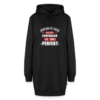 CONTROLLER - Hoodie-Kleid - Schwarz - Vorne - AI Model Female 172 light (172cm)