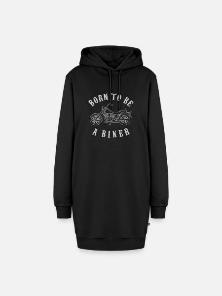 Born To Be A Biker Motorrad - Hoodie-Kleid - Schwarz