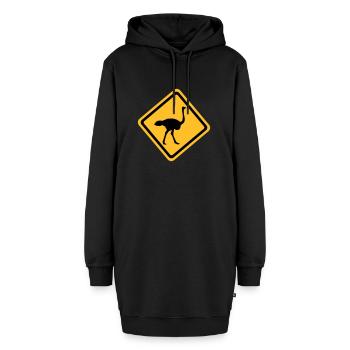 Strauß - Hoodie-Kleid - Schwarz - Vorne - AI Model Female 172 light (172cm)