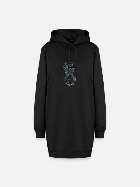 FEUER-MÄDCHEN - Hoodie-Kleid - Schwarz