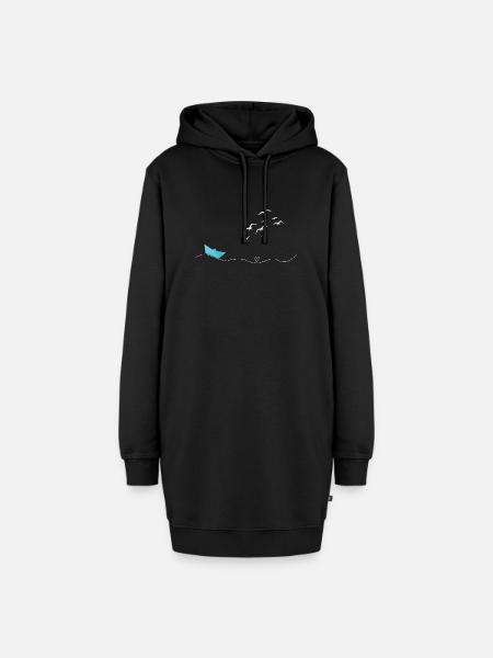 Meer geht immer! - Hoodie-Kleid - Schwarz
