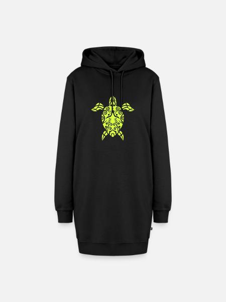 Maori-Schildkröte Polynesian Tribal Tattoo Gift - Hoodie-Kleid - Schwarz