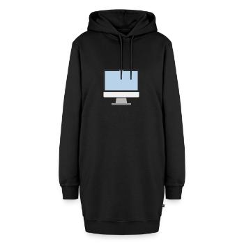 Computer - Hoodie-Kleid - Schwarz - Vorne - AI Model Female 172 light (172cm)