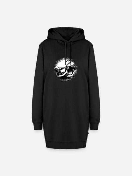 Motorrad - Hoodie-Kleid - Schwarz