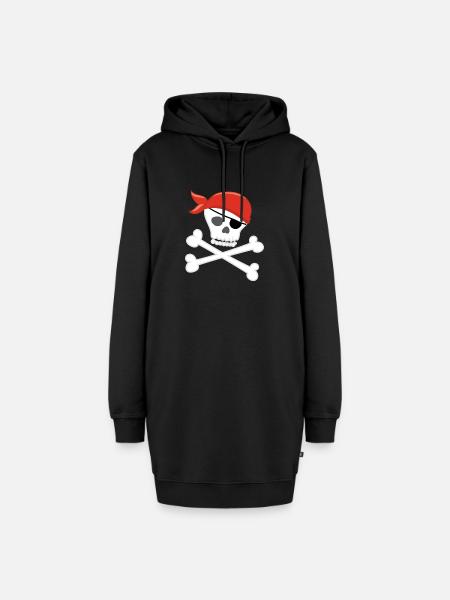 PIRATE - Hoodie-Kleid - Schwarz