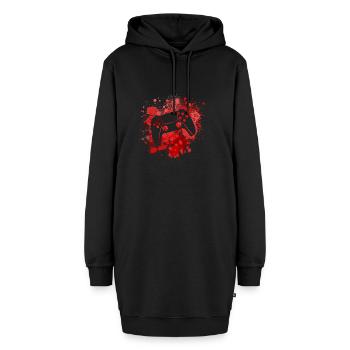 Controller - Hoodie-Kleid - Schwarz - Vorne - AI Model Female 172 light (172cm)