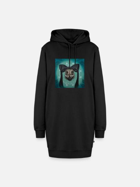 Schwarzwald Wildschwein original - Hoodie-Kleid - Schwarz