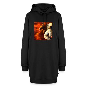 KI Kunst - Hund Bester Freund - AI Art - Hoodie-Kleid - Schwarz - Vorne - AI Model Female 172 light (172cm)