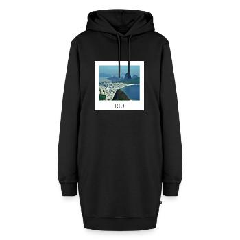 Rio de Janeiro - Hoodie-Kleid - Schwarz - Vorne - AI Model Female 172 light (172cm)