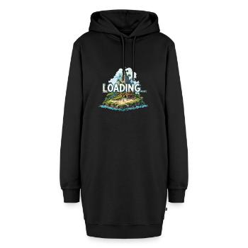 loading .. - Hoodie-Kleid - Schwarz - Vorne - AI Model Female 172 light (172cm)