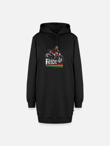Ride Motorcross - Hoodie-Kleid - Schwarz