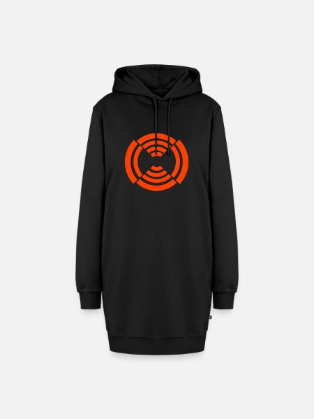 muster - Hoodie-Kleid - Schwarz