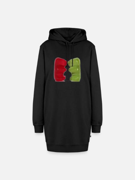 Gummibärchen Kuss - Hoodie-Kleid - Schwarz