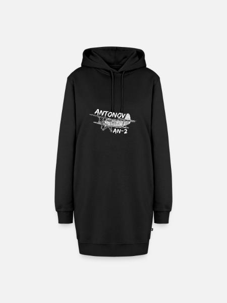 Antonov AN-2 Flugzeug Doppeldecker AN-2 - Hoodie-Kleid - Schwarz
