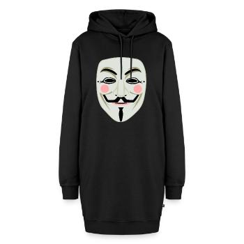Anonymous - Hoodie-Kleid - Schwarz - Vorne - AI Model Female 172 light (172cm)