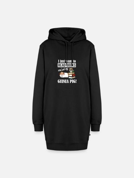 Meerschweinchen - Hoodie-Kleid - Schwarz