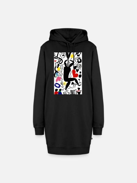 T-Shirt-Sweatshirt Danse d'Amour - Hoodie-Kleid - Schwarz