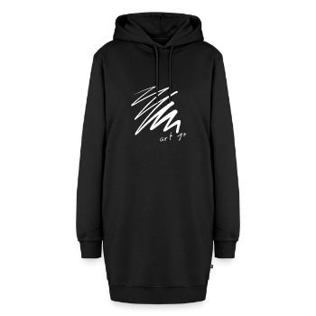 Kunst Linien - Hoodie-Kleid - Schwarz - Vorne - AI Model Female 172 light (172cm)
