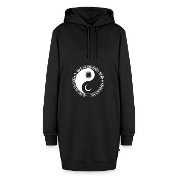 Yoga Sprüche shirt Geschenk Buddhismus Buddha - Hoodie-Kleid - Schwarz - Vorne - AI Model Female 172 light (172cm)