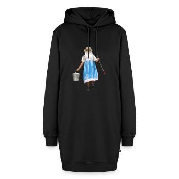 Anglerin - Hoodie-Kleid - Schwarz - Vorne - AI Model Female 172 light (172cm)