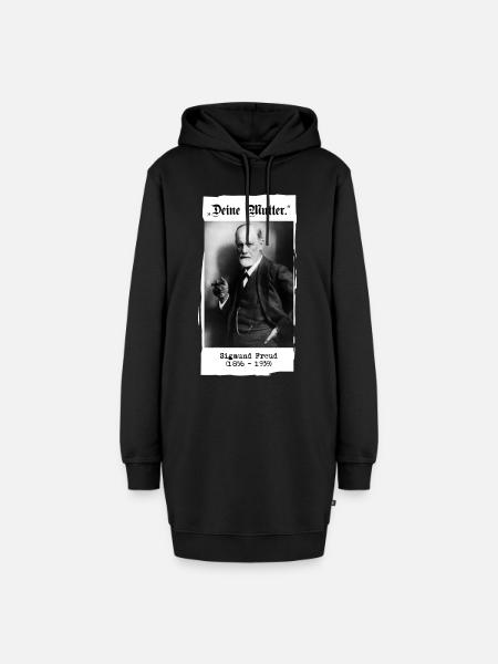 Sigmund Freud - "Deine Mutter." - Hoodie-Kleid - Schwarz