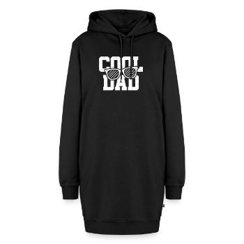 Cool Dad - Hoodie-Kleid - Schwarz - Vorne - AI Model Female 172 light (172cm)