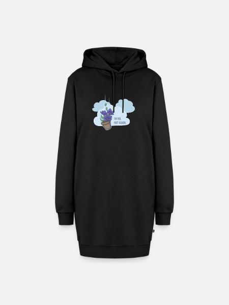 Oh no, not again! - Hoodie-Kleid - Schwarz