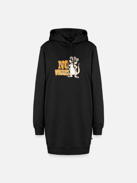 Erdmännchen - Hoodie-Kleid - Schwarz